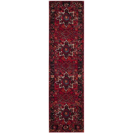 Safavieh Vintage Hamadan Runner Rug, Red and Multicolor - 2 ft.-3 in. x 22 ft. VTH211A-222